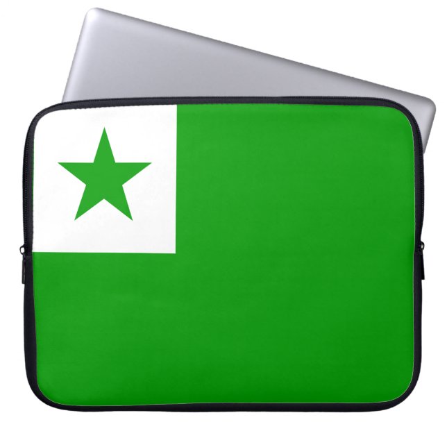 Esperanto-vlag Laptop Sleeve (Voorkant)
