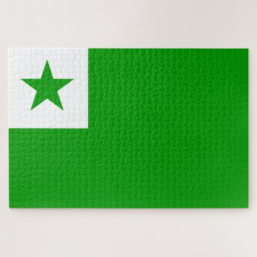 Esperanto-vlag Legpuzzel (Horizontaal)