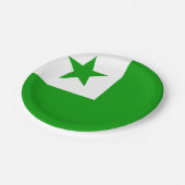 Esperanto-vlag Papieren Bordje (Gekanteld)