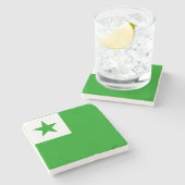 Esperanto-vlag Stenen Onderzetter (Zijkant)