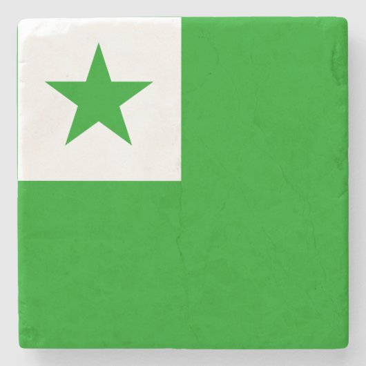 Esperanto-vlag Stenen Onderzetter (Voorkant)
