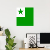 Esperanto Vlag van hoge kwaliteit Poster (Thuiskantoor)
