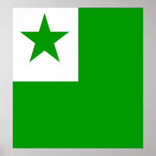 Esperanto Vlag van hoge kwaliteit Poster