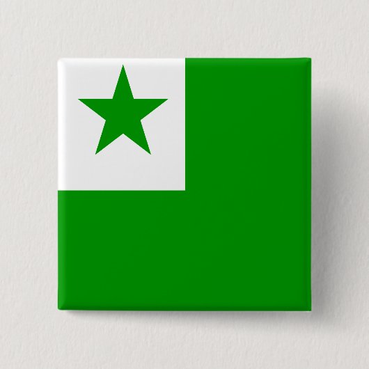 Esperanto Vlag van hoge kwaliteit Vierkante Button 5,1 Cm (Voorkant)