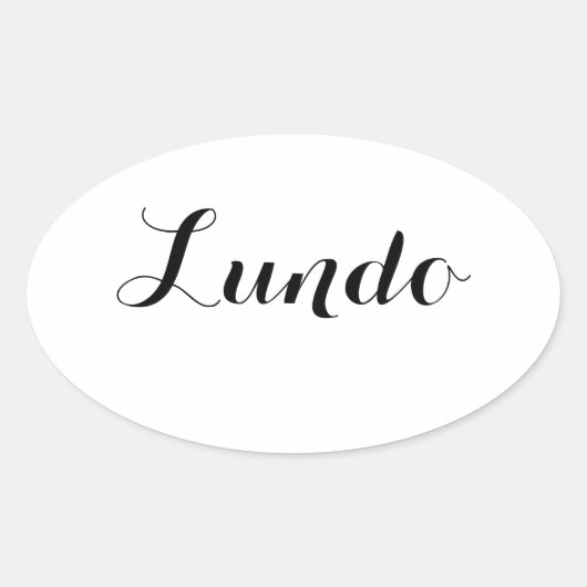 Esperanto Weekdays Stickers - Lundo (maandag) (Voorkant)
