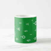 Esperanto woorduiteinden, koffiemok (Center)