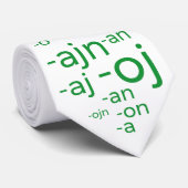 Esperanto woorduiteinden, stropdas (Opgerold)