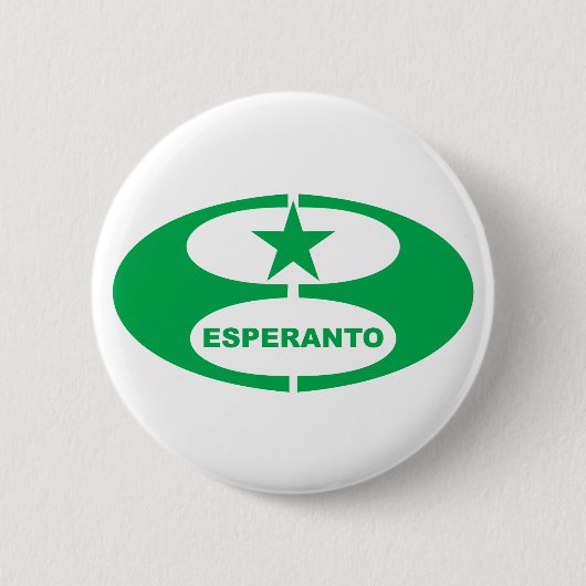 Esperantosymbool, Ronde Button 5,7 Cm (Voorkant)
