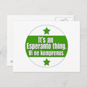 EsperantoThing Briefkaart (Voorkant / Achterkant)