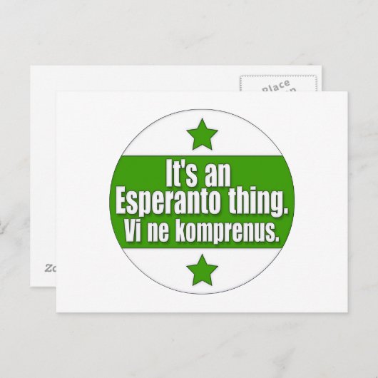 EsperantoThing Briefkaart (Voorkant / Achterkant)