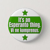 EsperantoThing Ronde Button 5,7 Cm (Voorkant)