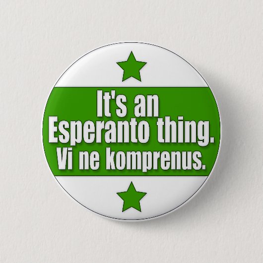 EsperantoThing Ronde Button 5,7 Cm (Voorkant)