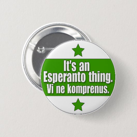 EsperantoThing Ronde Button 5,7 Cm (Voorkant /achterkant)