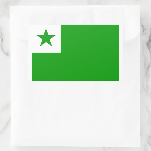 Esperantovlag Rechthoekige Sticker (Tas)