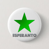 Esperantowapenschild Ronde Button 5,7 Cm (Voorkant)