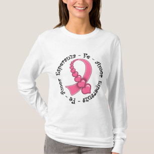 Esperanza Fe Amor Cancer de Mama T-shirt