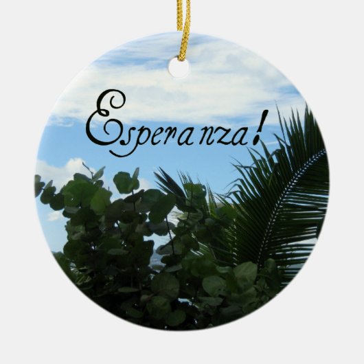 Esperanza - Hoop Keramisch Ornament (Voorkant)