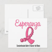 Esperanza Liston Rosa - Cancer de Mama Briefkaart (Voorkant / Achterkant)
