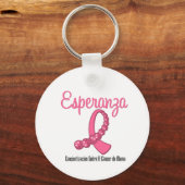 Esperanza Liston Rosa - Cancer de Mama Sleutelhanger (Voorkant)