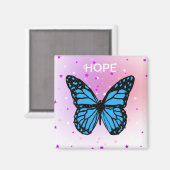 esperanza mariposa azul magneet (Voorkant / Achterkant)