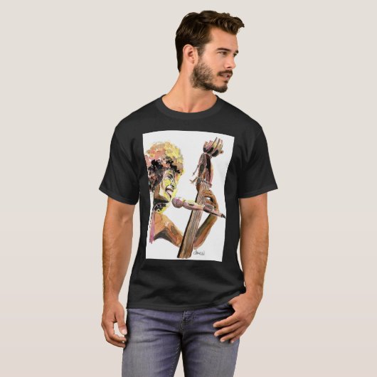 Esperanza Spalding singing and playing cells Class T-shirt (Voorkant volledig)