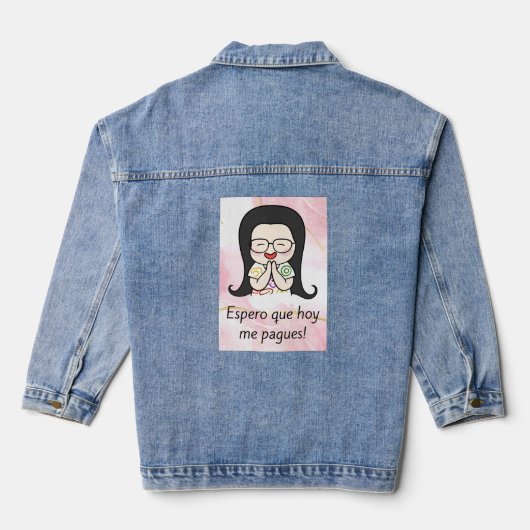 espero que hoy me pagues denim jacket (Achterkant)