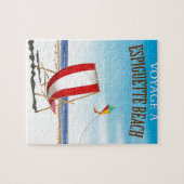Espiguette Beach Frankrijk reisposter Legpuzzel (Horizontaal)