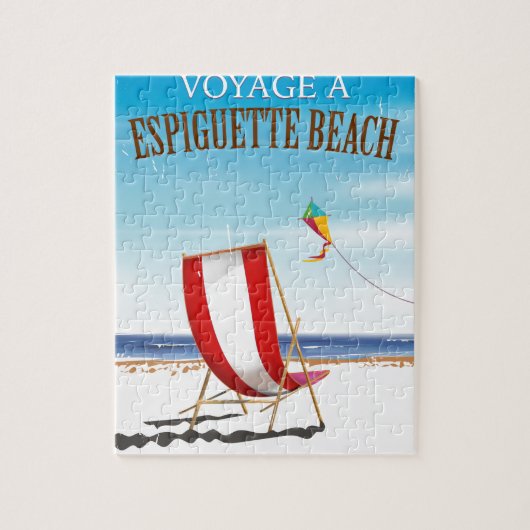 Espiguette Beach Frankrijk reisposter Legpuzzel (Verticaal)