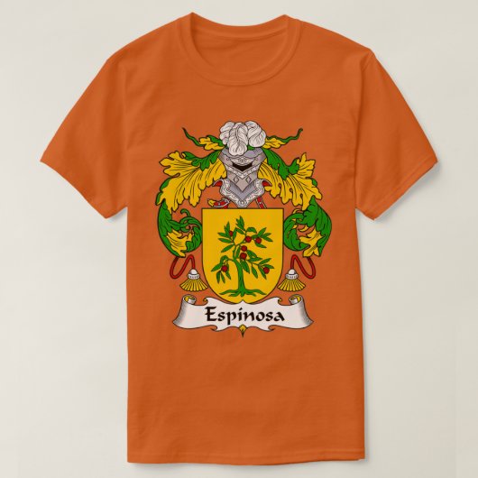 Espinosa Coat of Arms Family Crest T-shirt (Design voorkant)