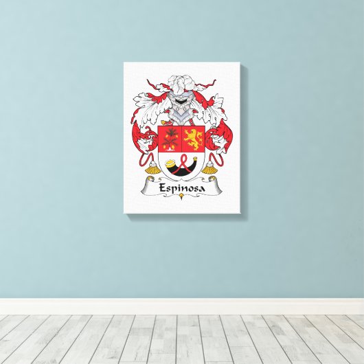 Espinosa Family Crest Canvas Afdruk (Insitu (Houten vloer))