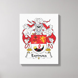 Espinosa Family Crest Canvas Afdruk