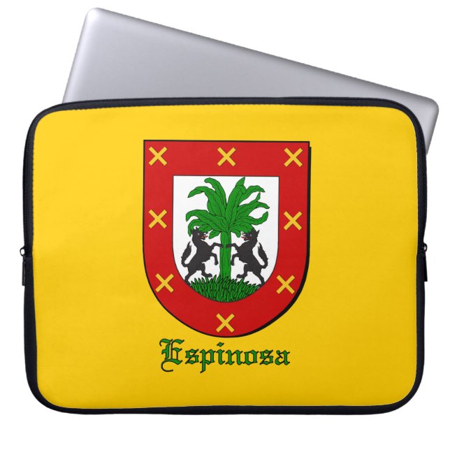 Espinosa Family Shield Electronics Bag Laptop Sleeve (Voorkant)