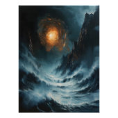 Espiral Cósmica del Océano: Paisaje Marino Surreal Perfect Poster (Voorkant)