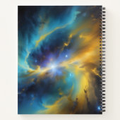 Espiral de Oro y Azul Notitieboek (Achterkant)