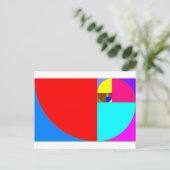 espiral fibonacci briefkaart (Staand voorkant)