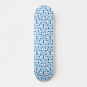 Espiral Floral Azul Persoonlijk Skateboard (Voorkant)