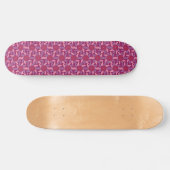 Espiral Floral Magenta Persoonlijk Skateboard (Horizontaal)