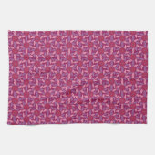 Espiral Floral Magenta Theedoek (Horizontaal)