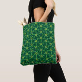 Espiral Floral Verde Tote Bag (Dichtbij)