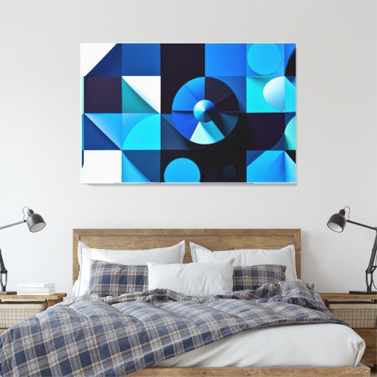 Espirales de Serenidad - Arte Abstracto  Canvas Afdruk (Insitu (Slaapkamer))