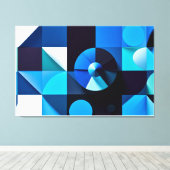 Espirales de Serenidad - Arte Abstracto  Canvas Afdruk (Insitu (Houten vloer))