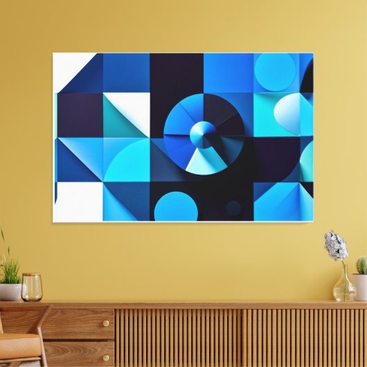 Espirales de Serenidad - Arte Abstracto  Canvas Afdruk (Insitu (Woonkamer))