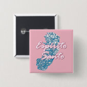 Espirito Santo Vierkante Button 5,1 Cm (Voorkant /achterkant)