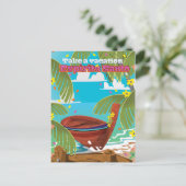 Espiritu Santo-reisposter voor vakantie. Briefkaart (Staand voorkant)