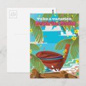 Espiritu Santo-reisposter voor vakantie. Briefkaart (Voorkant / Achterkant)