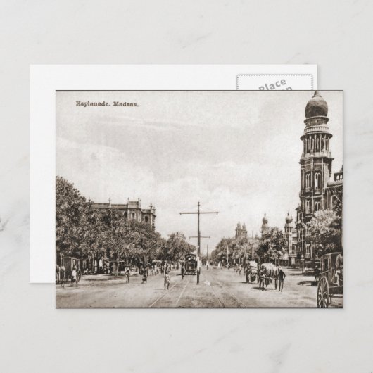 Esplanade, Madras Briefkaart (Voorkant / Achterkant)