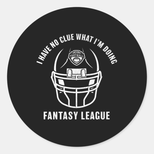 ESPN Fantasy Football dat ik geen idee heb wat ik  Ronde Sticker (Voorkant)