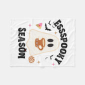 Espoky Seizoen Grappig Ghost Groovy Retro Hallowee Fleece Deken (Voorkant (Horizontaal))