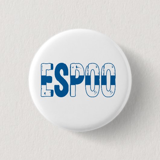 Espoo Finland Ronde Button 3,2 Cm (Voorkant)