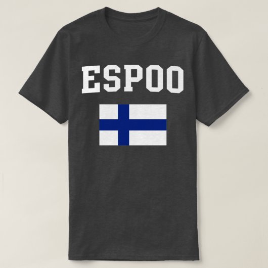 Espoo Finland - Vlag Erfgoed T-shirt (Design voorkant)